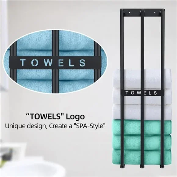 Towel Rack for Rolled Towels, Bethom New Upgrade 3 Bar Towel Racks for Bathroom